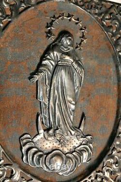 1750y. RUSSIAN IMPERIAL ROYAL CHURCH ICON MOTHER St. MARY JESUS CHRIST 84 SILVER