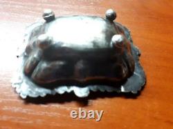 1861 Antique Imperial Russian Sterling Silver 84 Candy Dish Sugar Bowl Caviar