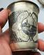 1868 Antique Imperial Russian Sterling Silver 84 Hand Etched Shot Wine Cup 54.8g