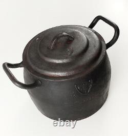 1875 Imperial Russian Cast Iron Cooking Pot Famous MALTSEV Manufacturing RARE