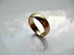 1880's Antique Imperial Russian Rose Gold 56 14K Jewelry Wedding Ring 6.33gr S 7