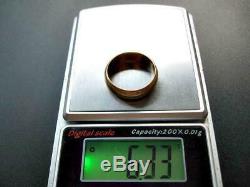 1880's Antique Imperial Russian Rose Gold 56 14K Jewelry Wedding Ring 6.33gr S 7
