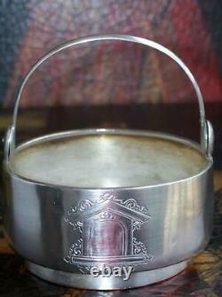1883 Original Rare Sugar Bowl Russian Imperial Silver 84 Vintage Antiques Russia