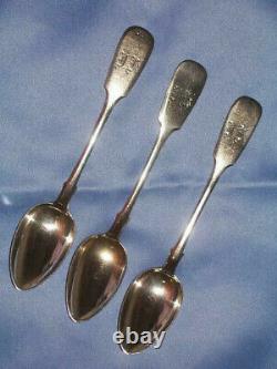 1889 3 Monogram Vintage Spoon Russian Imperial Silver 84 Antique Sterling Russia