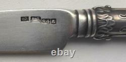 1890 Old Rare Antique Imperial Russian Sterling Silver 84 Hand Etched Knife