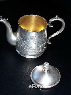 1891 Original Rare Teapot Russian Imperial Silver 84 Antique Carl Faberge Russia