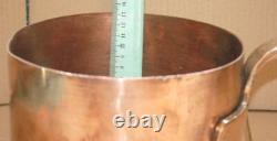 1896 Rare Antique Imperial Russian Forged Pure Copper Scoop Bucket Marked