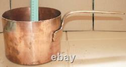 1896 Rare Antique Imperial Russian Forged Pure Copper Scoop Bucket Marked