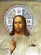 18c Russian Silver 84 Imperial Orthodox Icon Jesus Christ God Enamel Gold Cross