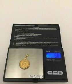 1903 Gold Coin Russian Imperial 5 Ruble Pendant Bezel Antique Jewelry + Gift Box