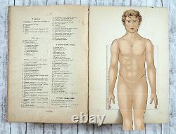 1904 Imperial Russian FOLDABLE HUMAN BODY Collapsible Model Antique BOOK