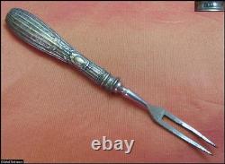19c. Antique Imperial Russia 800 Grade Silver Serving Fork Hallmarked