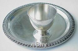19c RUSSIAN IMPERIAL ROYAL EGG HOLDER 84 SILVER BOWL CHALICE COIN CUP KOVCH PIN