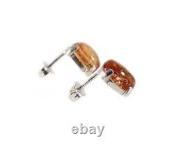 19thC Antique 6½ct Imperial Topaz+Stud Earrings Ancient Roman God Apollo Jupiter