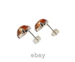 19thC Antique 6½ct Imperial Topaz+Stud Earrings Ancient Roman God Apollo Jupiter