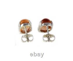 19thC Antique 6½ct Imperial Topaz+Stud Earrings Ancient Roman God Apollo Jupiter