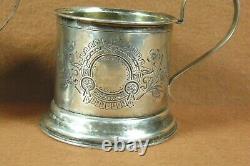 2 Antique Imperial Russian 875 Sterling Silver Lemon Tea Cup Holder Moscow 1800s