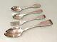 4-piece Vintage Antique 19c Russian Imperial Silver 84 Large Spoon Fork Flatware