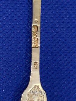 ANTIQUE 1889 RUSSIAN 84 SILVER HAND ENGRAVED Tea Spoons 66 grams, 5 Inches