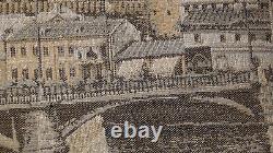 ANTIQUE 19c RUSSIAN IMPERIAL TAPESTRY AN OLD MOSCOW KREMLIN