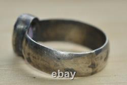 ANTIQUE IMPERIAL RUSSIAN 19th! SILVER 84 Ring stone Victorian rare size 10