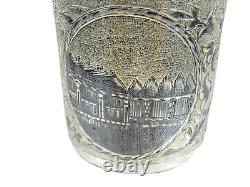 ANTIQUE IMPERIAL RUSSIAN 84 SILVER NIELLO CUP BEAKER ARCHITECTURAL Moscow 1844