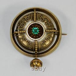 Alexander Tillander Antique Imperial Russian 56 Gold Brooch