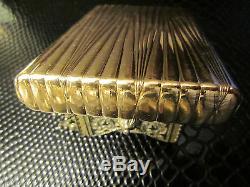 Amazing heavy antique imperial Russian gold (56) cigarette case with cabochon