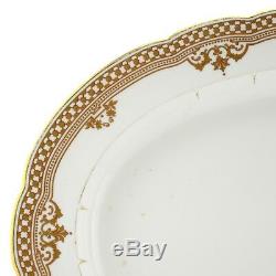 An Antique Russian Imperial Porcelain Factory Gilded Platter Tsar Alexander III