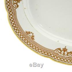 An Antique Russian Imperial Porcelain Factory Gilded Platter Tsar Alexander III