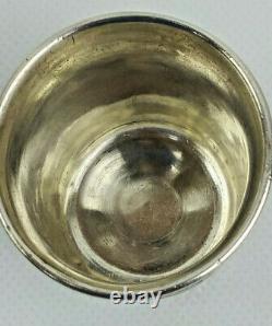 Antique 1849 Imperial Russian Silver 84 Vodka Cup Hallmarked Ak Goblet Kiddush