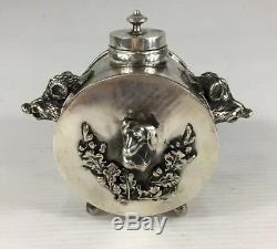 Antique 1878 Solid Silver Russian Imperial Cyprian Labecki Inkwell 192g