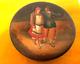 Antique 1880s Vishnyakov Imperial Russia Painting On Lacquer Box Loving Couple