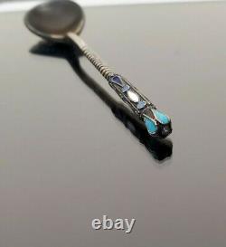 Antique 1896 Russian Imperial Silver Cloisonné Enamel Spoon Signed