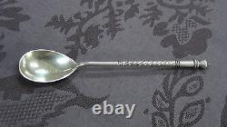 Antique 19c Russian Imperial 84 Silver Nielo Spoon Moscow Churches, Hallmarked