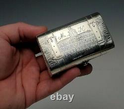 Antique 19th C. Russian Silver & Niello Snuff Box
