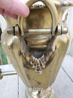 Antique 19th Century IMPERIAL RUSSIA BRASS SAMOVAR Multiple Engravings Stamped