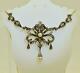 Antique 19th Century Imperial Russian 18k Gold, Diamonds, Pearls Necklace C1880's
