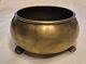 Antique 19th Century Imperial Russian Hammered Brass Bowl/planter Withclaw Feet