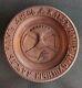 Antique 19th Century Russian Imperial Round Wooden Carving Plate Handmade Rare