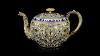 Antique 19thc Imperial Russian Solid Silver Enamel Teapot Ivan Saltykov C 1894