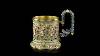 Antique 19thc Imperial Russian Solid Silver Gilt Enamel Tea Glass Holder C 1896