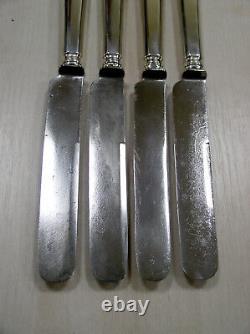 Antique 4 KNIFE knives SILVER 84 VARYPAEV 19 century imperial Russian Empire