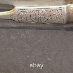 Antique 5 Sugar Tongs Engraved Floral Flowers Imperial Russian Silver 1893
