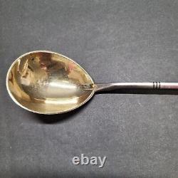 Antique 6 3/4 Spoon Engraved Imperial Russian 84 Silver Grachev