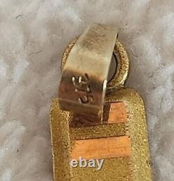 Antique 9K 56 Imperial Russia 6 Gram 2 Side Diamond-Cut Star Etc. Cross Pendant