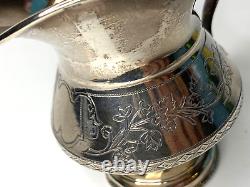 Antique A. C. 1893 Russian Imperial 84 Silver Floral Engraved Creamer Pitcher