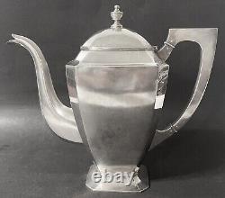 Antique Art Deco Imperial Russian 84-Silver 5-Piece Tea-Coffee Set, S. Bechgold
