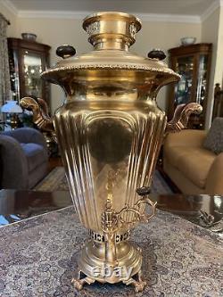 Antique Batashev Imperial Bronz Samovar, Made in Tula Russia