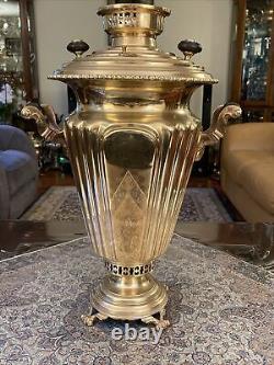 Antique Batashev Imperial Bronz Samovar, Made in Tula Russia